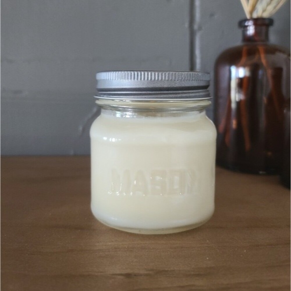 All-Natural Pumpkin Souffle Soy Candle 8oz Mason Jar